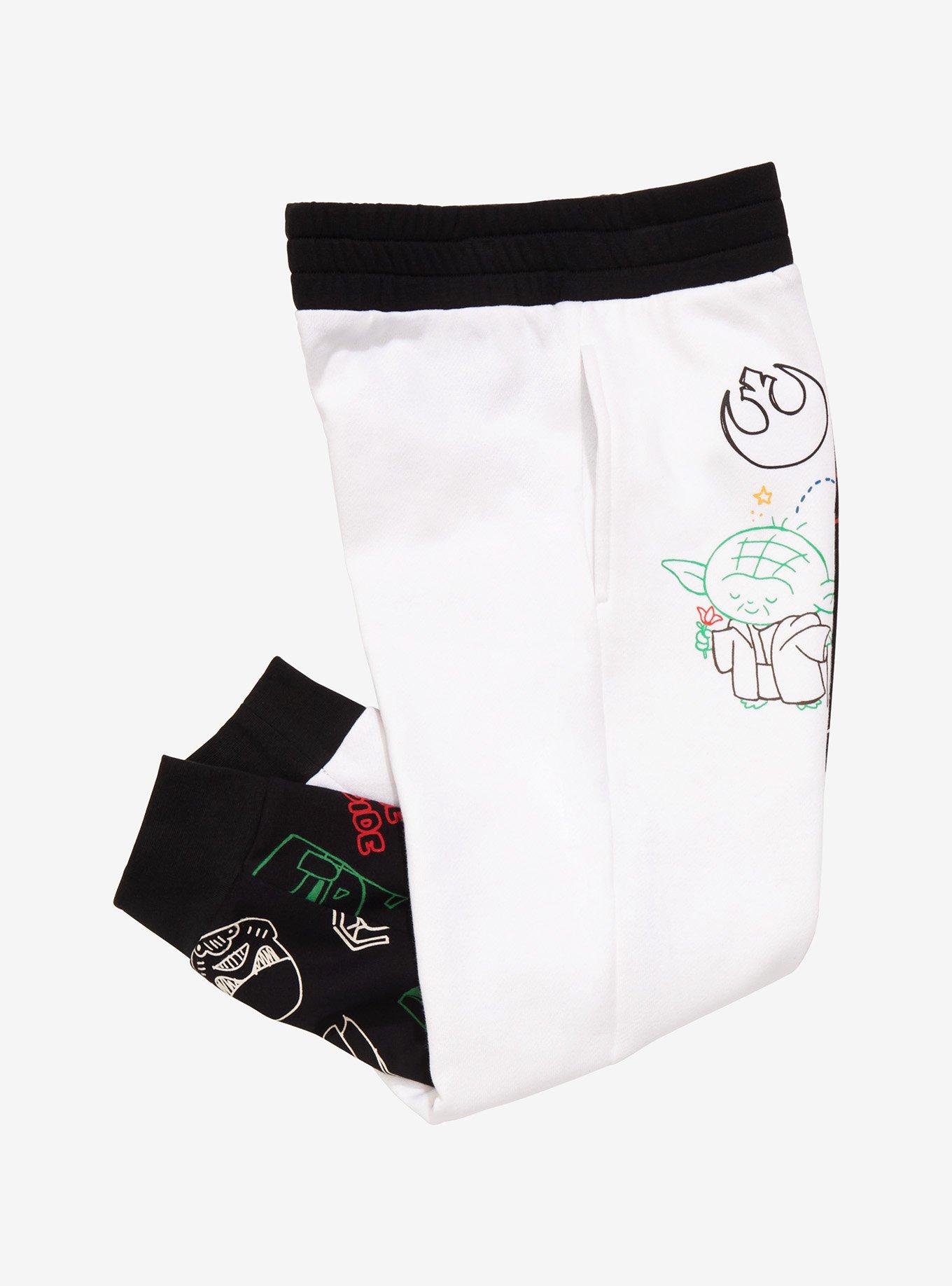 Our Universe Star Wars Doodles Youth Joggers - BoxLunch Exclusive, BLACK, alternate