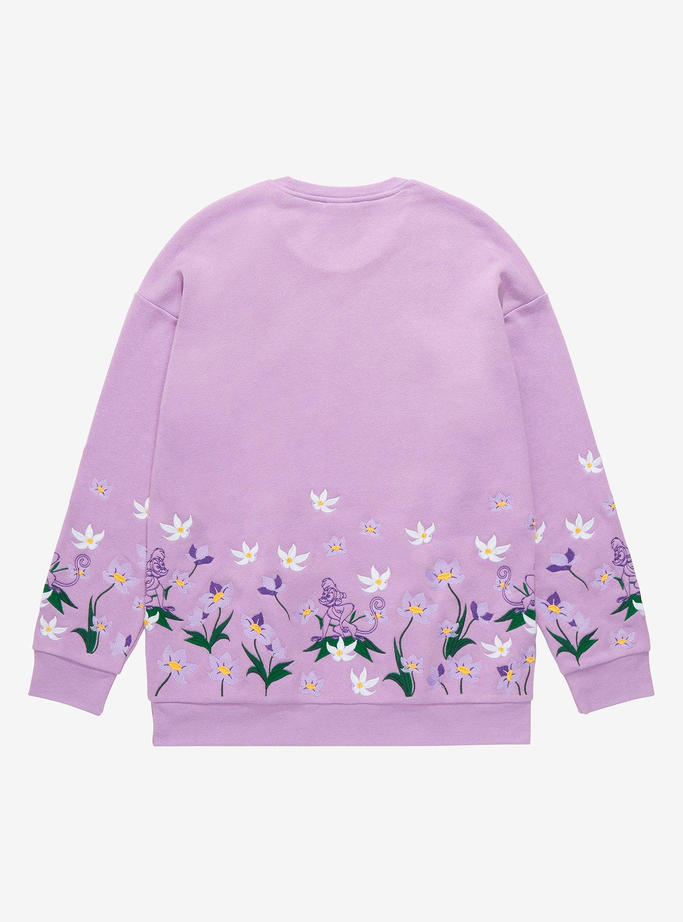 Disney Aladdin Princess Jasmine Embroidered Crewneck - BoxLunch Exclusive, LILAC, alternate