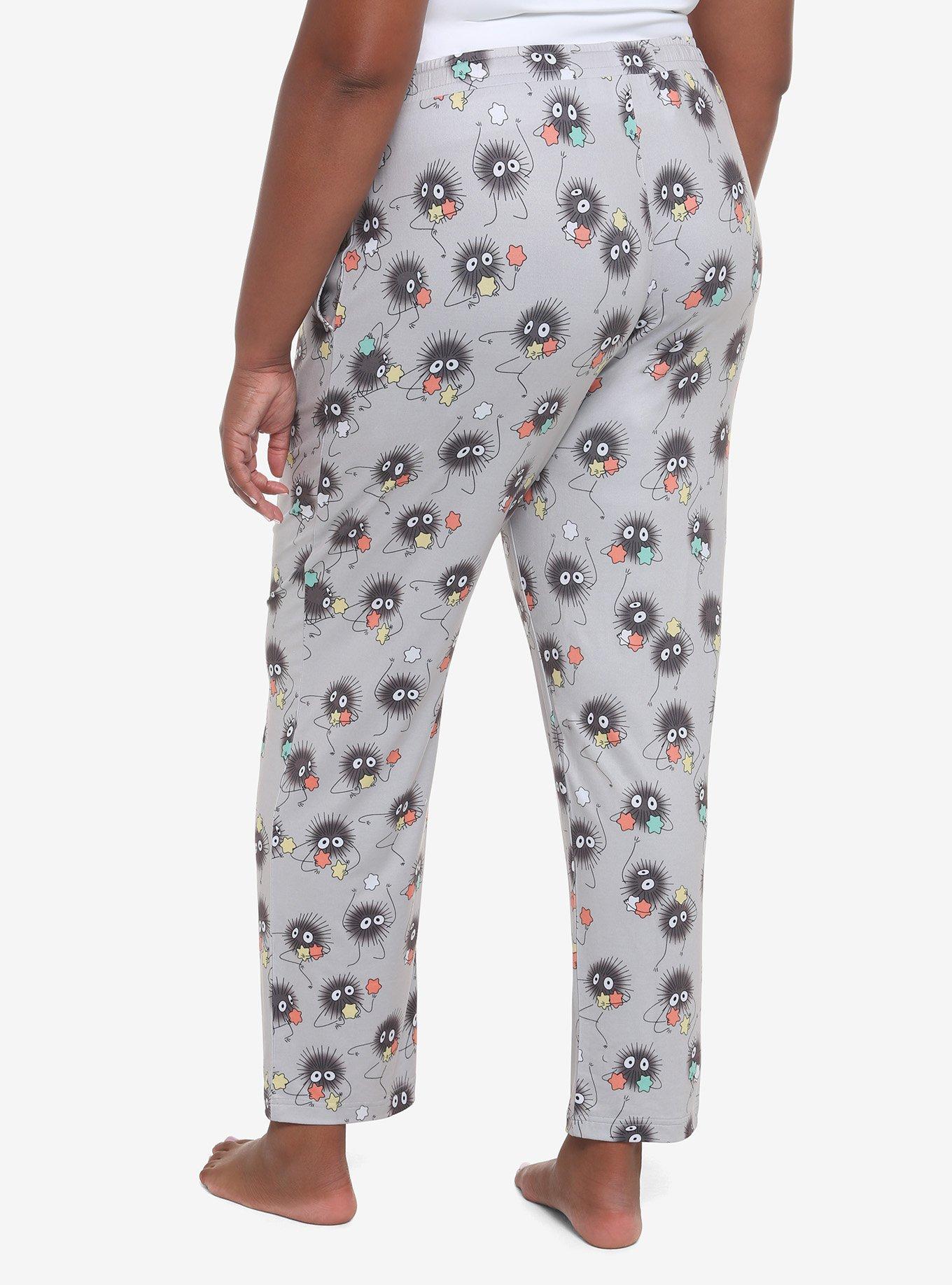 Studio Ghibli Spirited Away Soot Sprite Pajama Pants Plus Size, MULTI, alternate