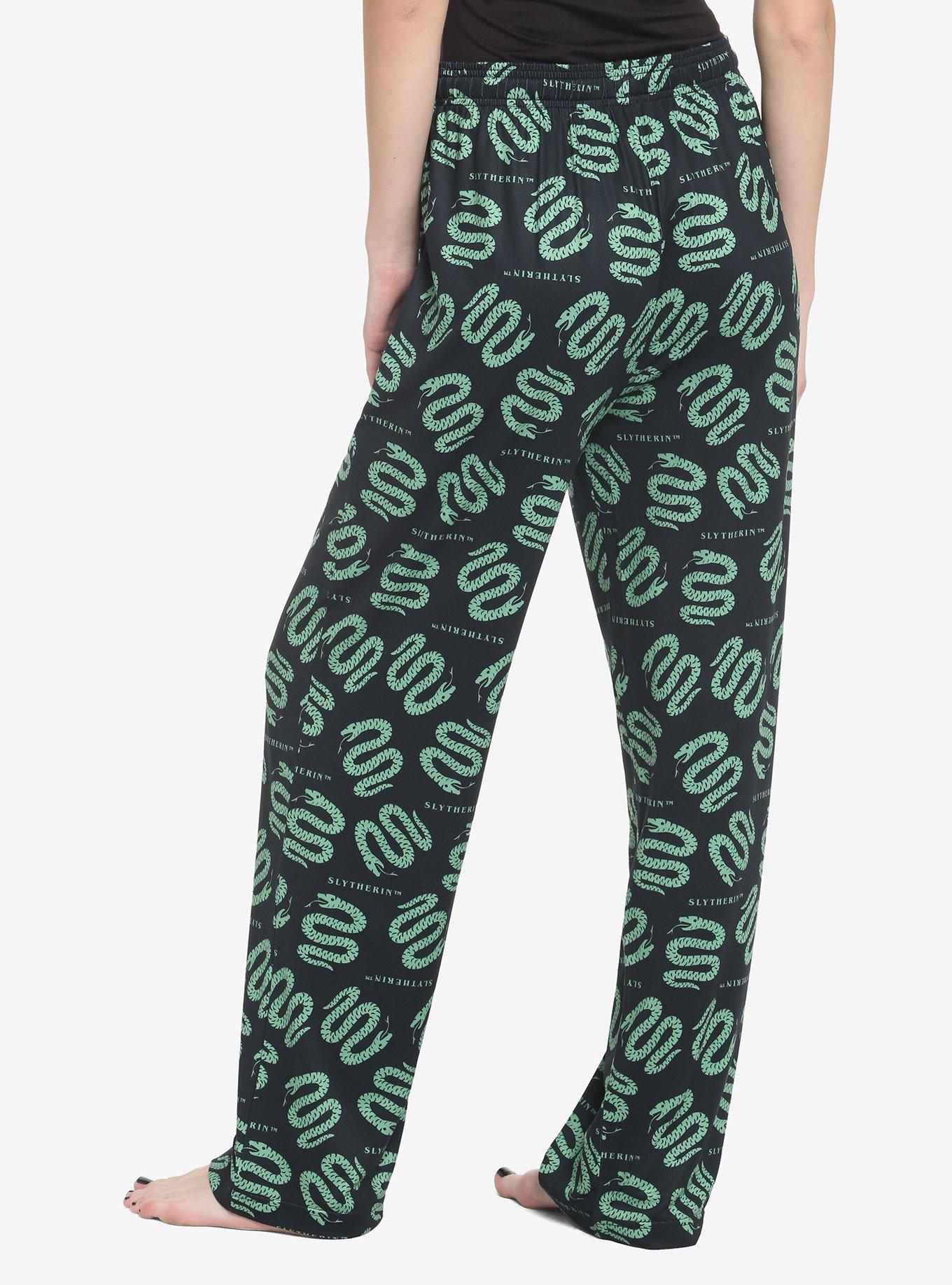 Harry Potter Slytherin Pajama Pants, GREEN, alternate