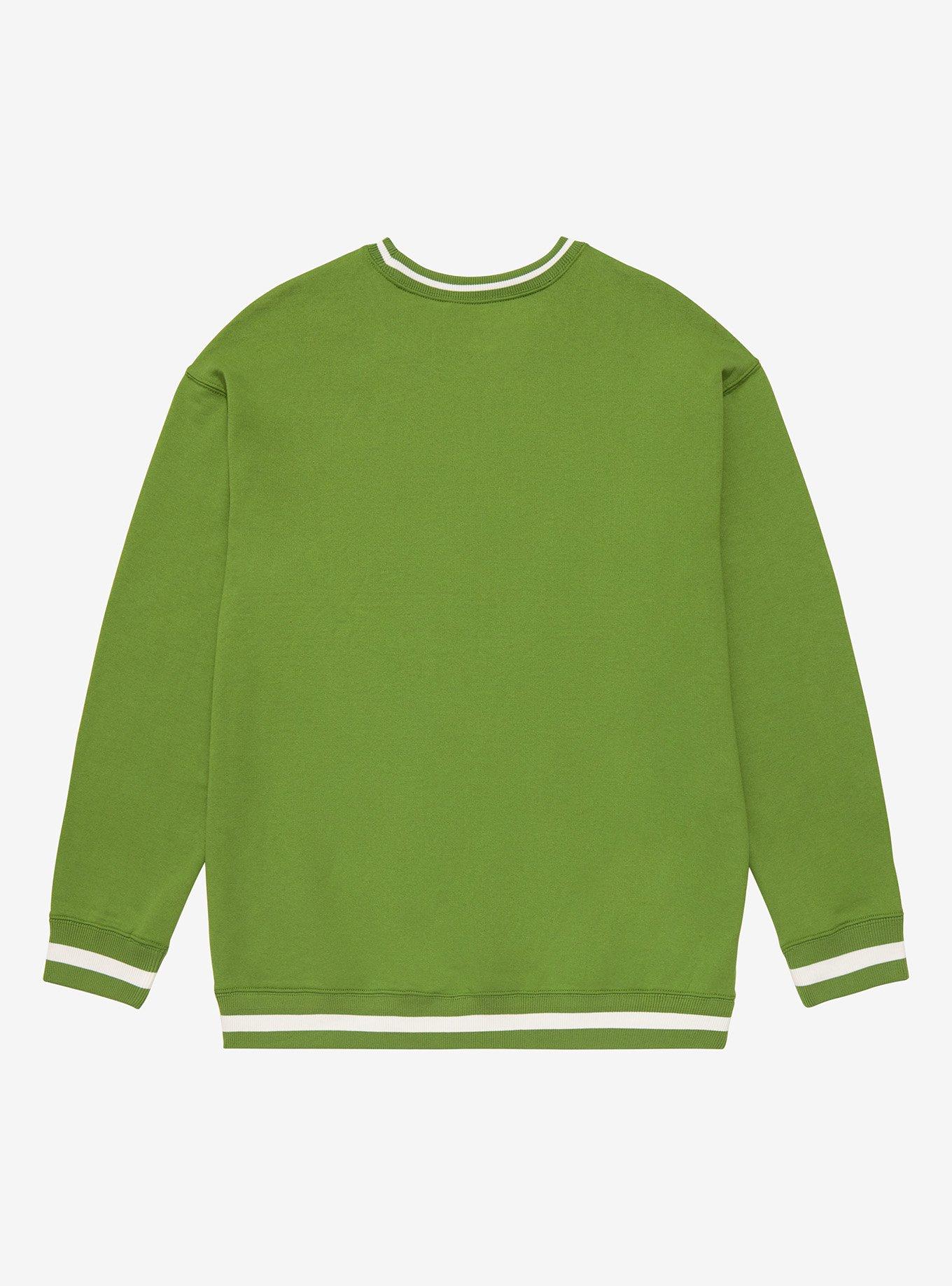 Pretty Guardian Sailor Moon Sailor Jupiter Varsity Crewneck - BoxLunch Exclusive, GREEN, alternate