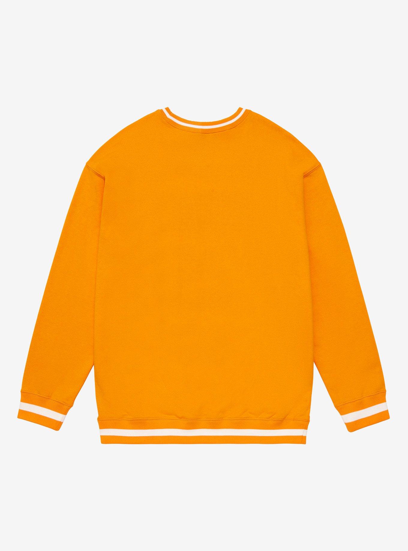 Pretty Guardian Sailor Moon Sailor Venus Varsity Crewneck - BoxLunch Exclusive, ORANGE, alternate