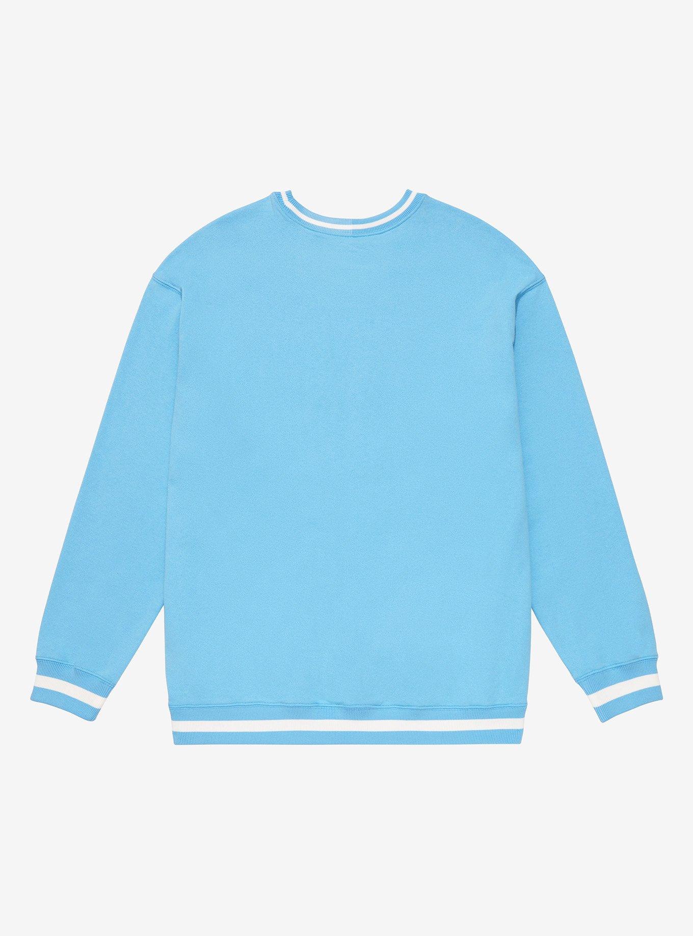 Pretty Guardian Sailor Moon Sailor Mercury Varsity Crewneck - BoxLunch Exclusive, LIGHT BLUE, alternate