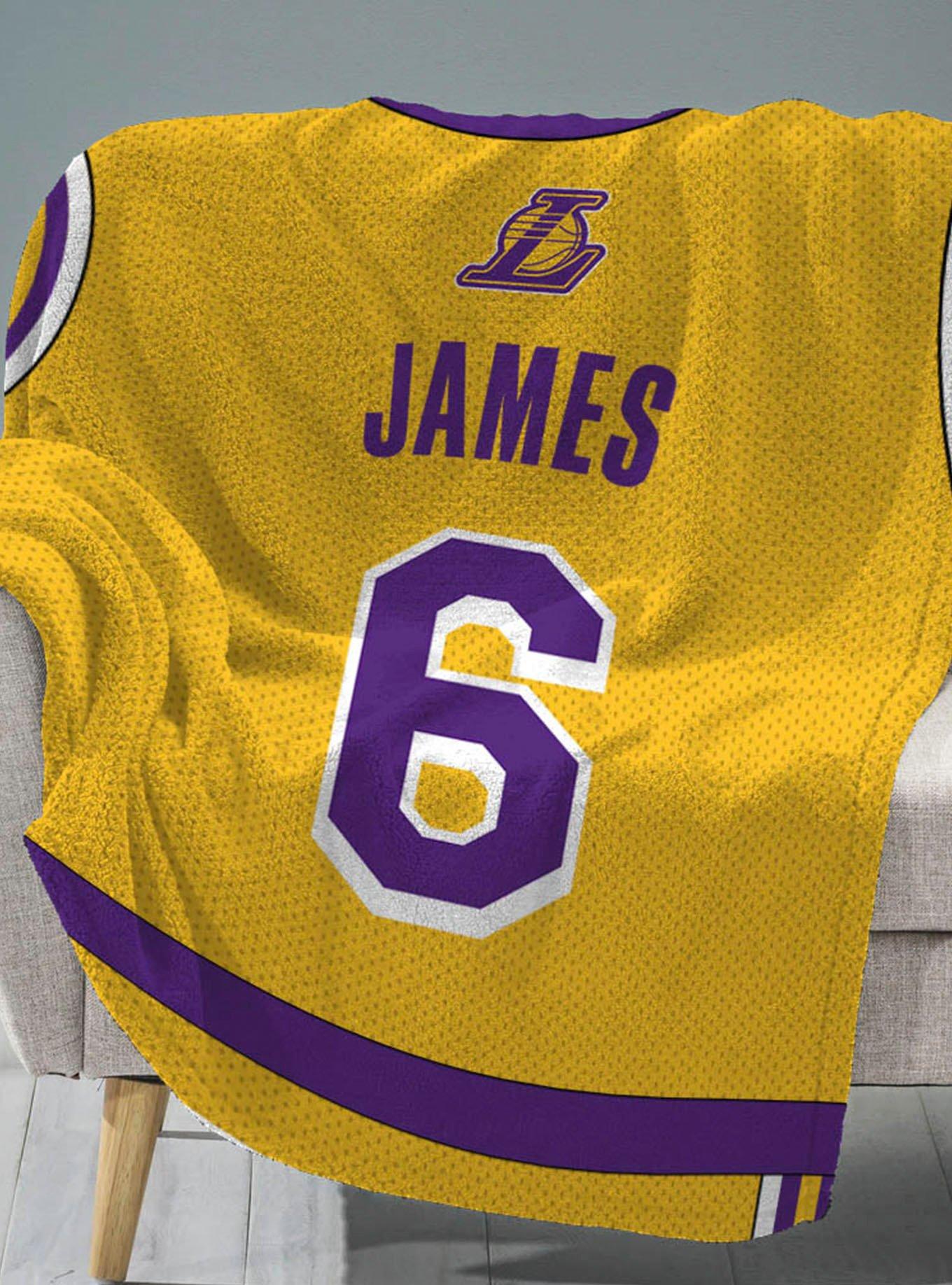 NBA Los Angeles Lakers LeBron James Plush Throw, , alternate
