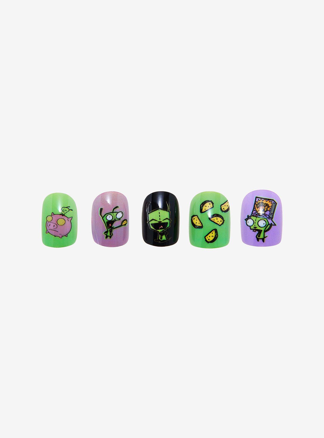 Invader Zim Faux Nail Set, , alternate
