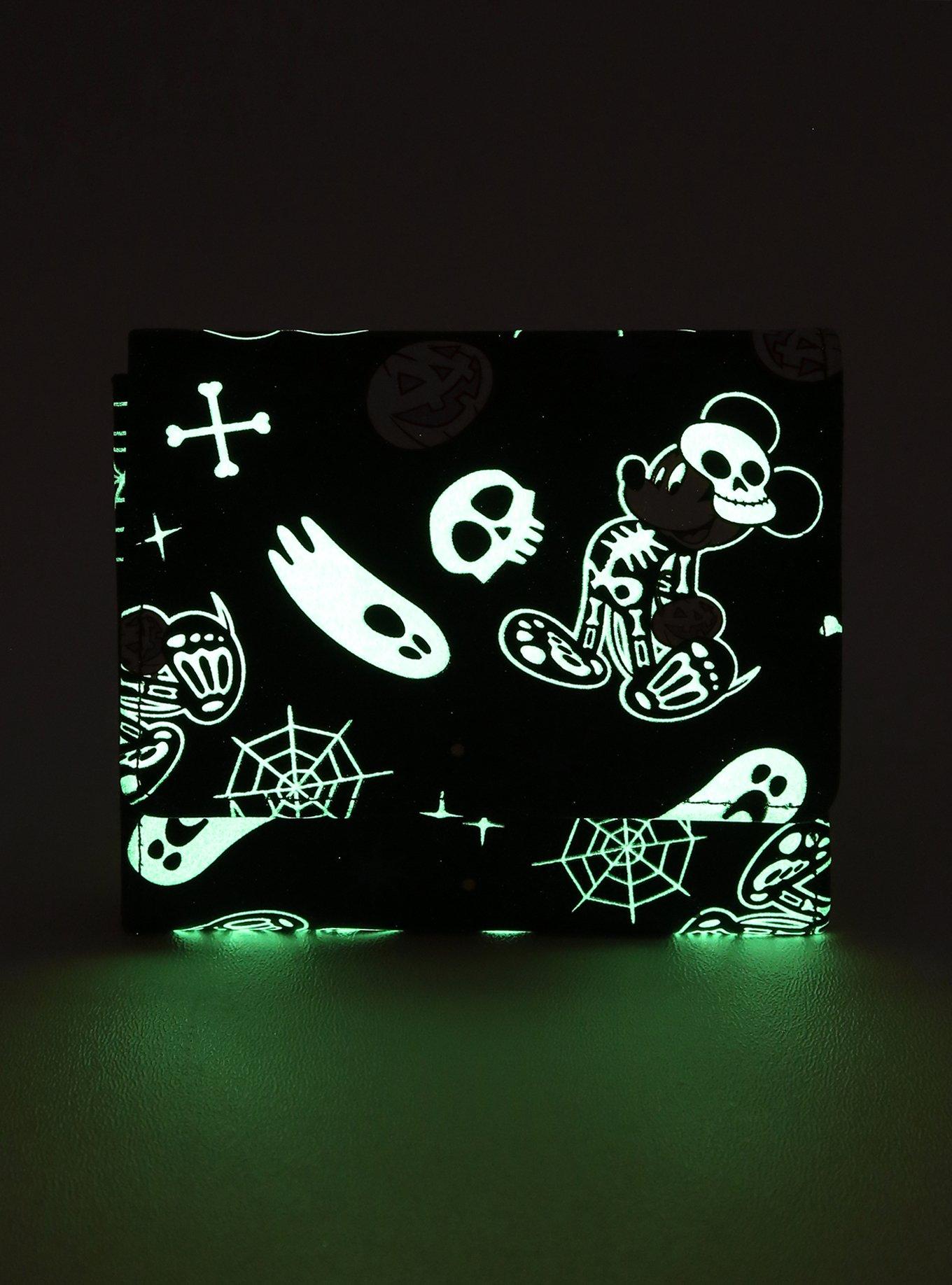 Her Universe Disney Mickey Mouse Halloween Skeleton Glow-In-The-Dark Mini Wallet, , alternate