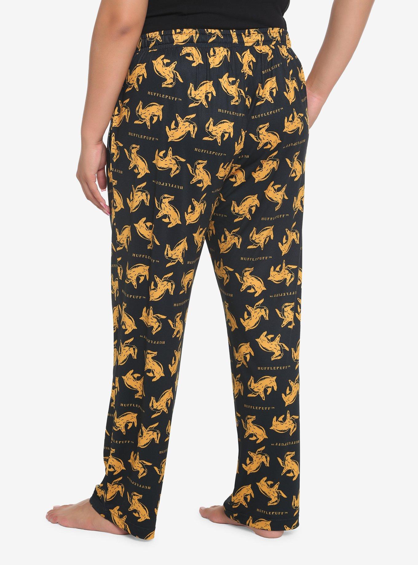 Harry Potter Hufflepuff Pajama Pants Plus Size, MULTI, alternate