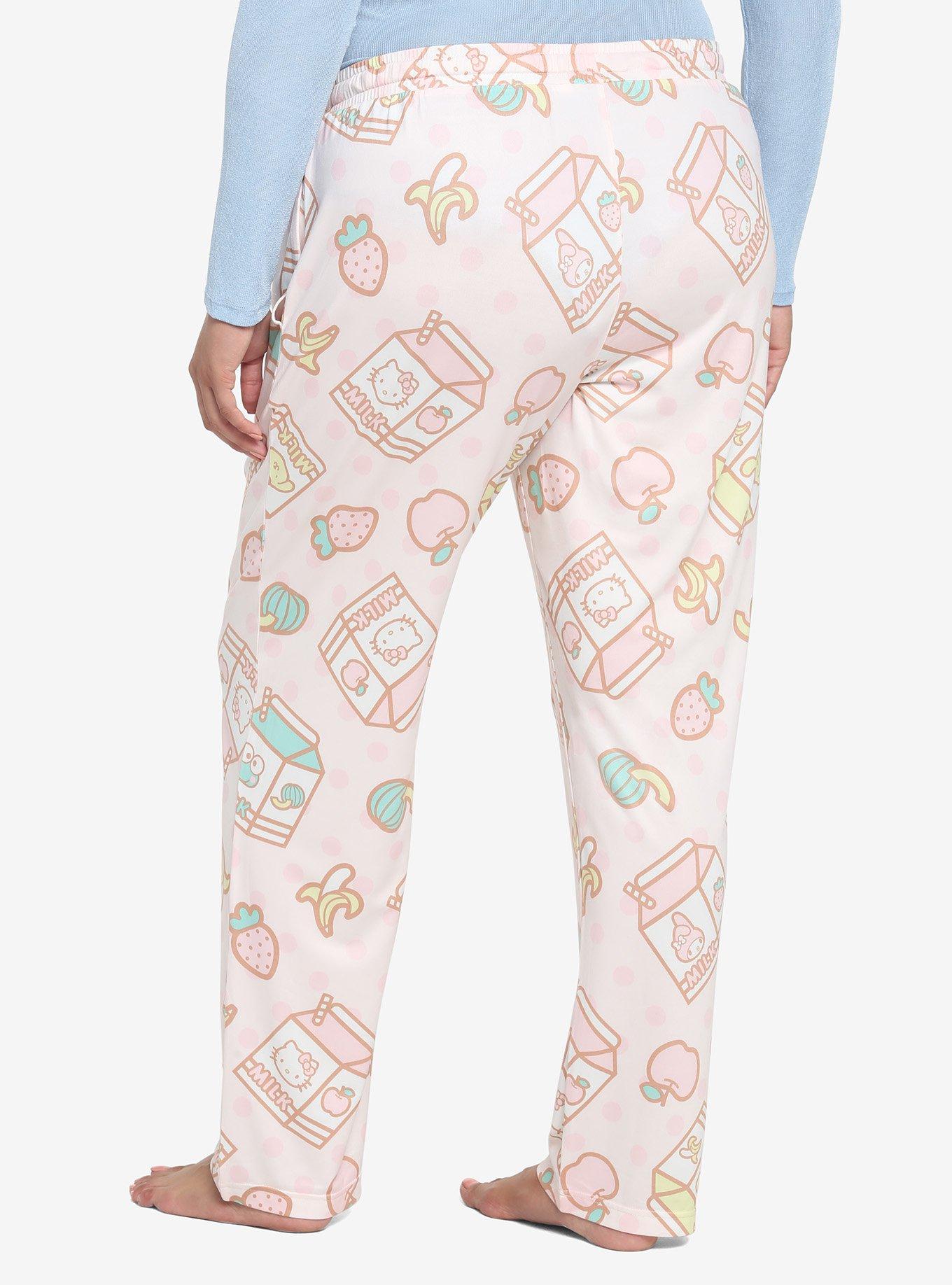 Hello Kitty And Friends Milk Carton Pajama Pants Plus Size, PINK, alternate