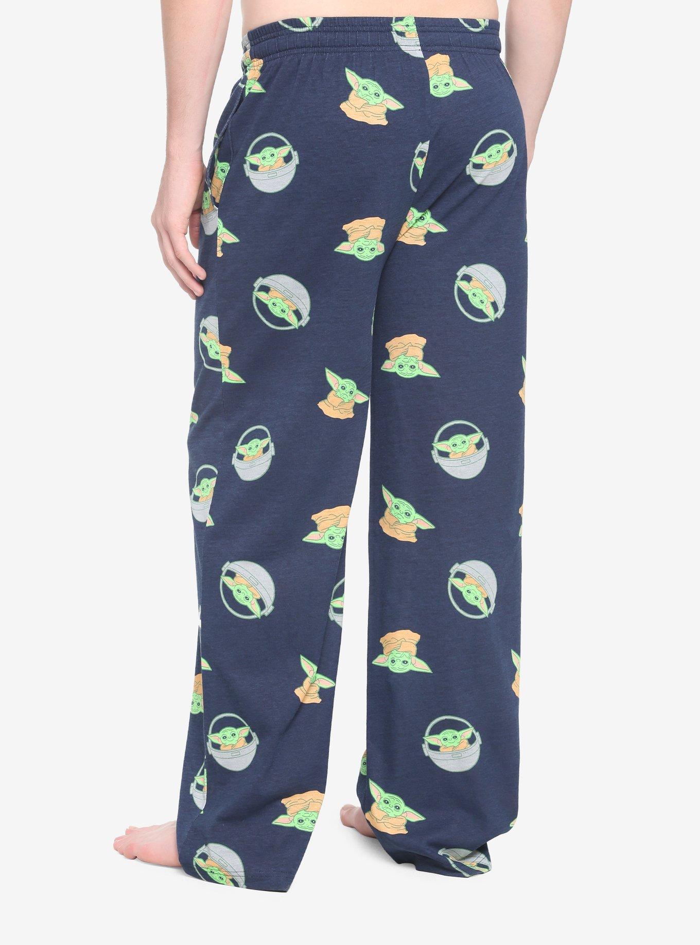 Star Wars The Mandalorian Grogu Allover Print Lounge Pants, GREEN, alternate