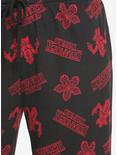 Stranger Things Logo & Demogorgon Pajama Pants Plus Size, RED, alternate
