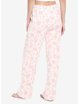 Pink Cow Fuzzy Pajama Pants, , hi-res