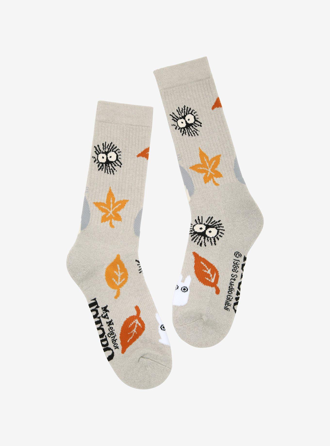 Studio Ghibli My Neighbor Totoro Leaves Crew Socks, , alternate