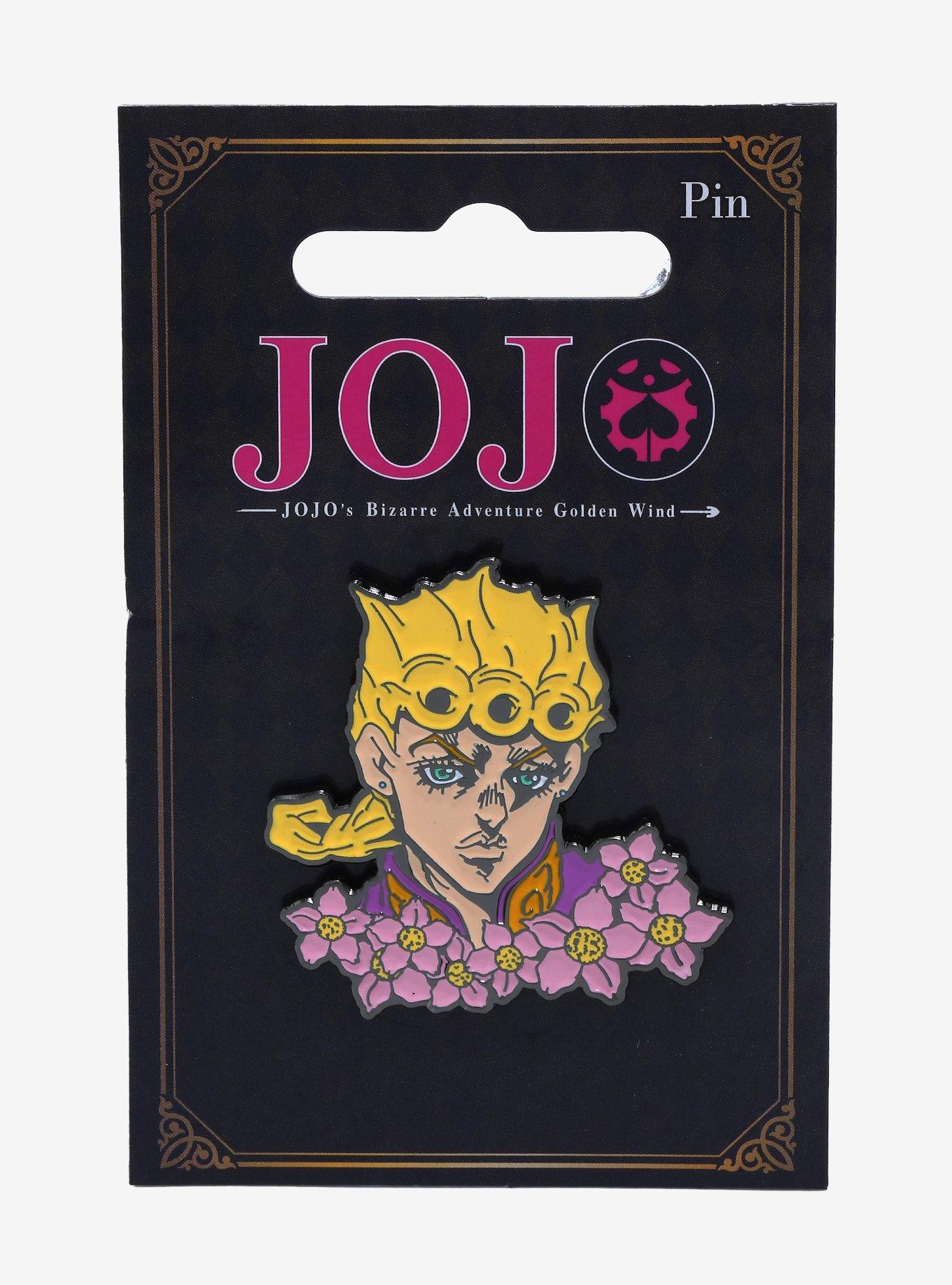 JoJo's Bizarre Adventure Giorno Giovanna Floral Portrait Enamel Pin - BoxLunch Exclusive, , alternate