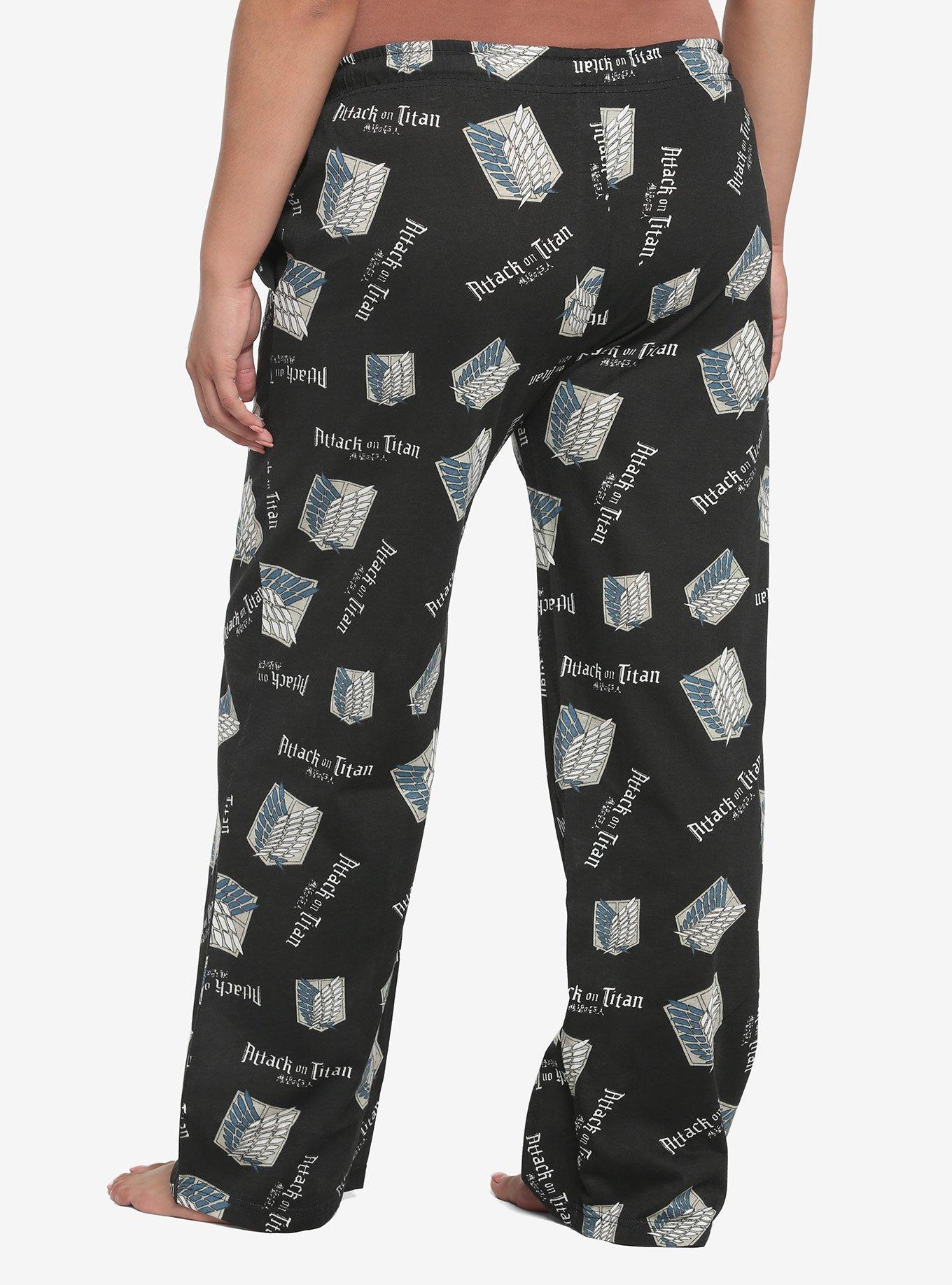 Attack On Titan Survey Corps Pajama Pants Plus Size, MULTI, alternate