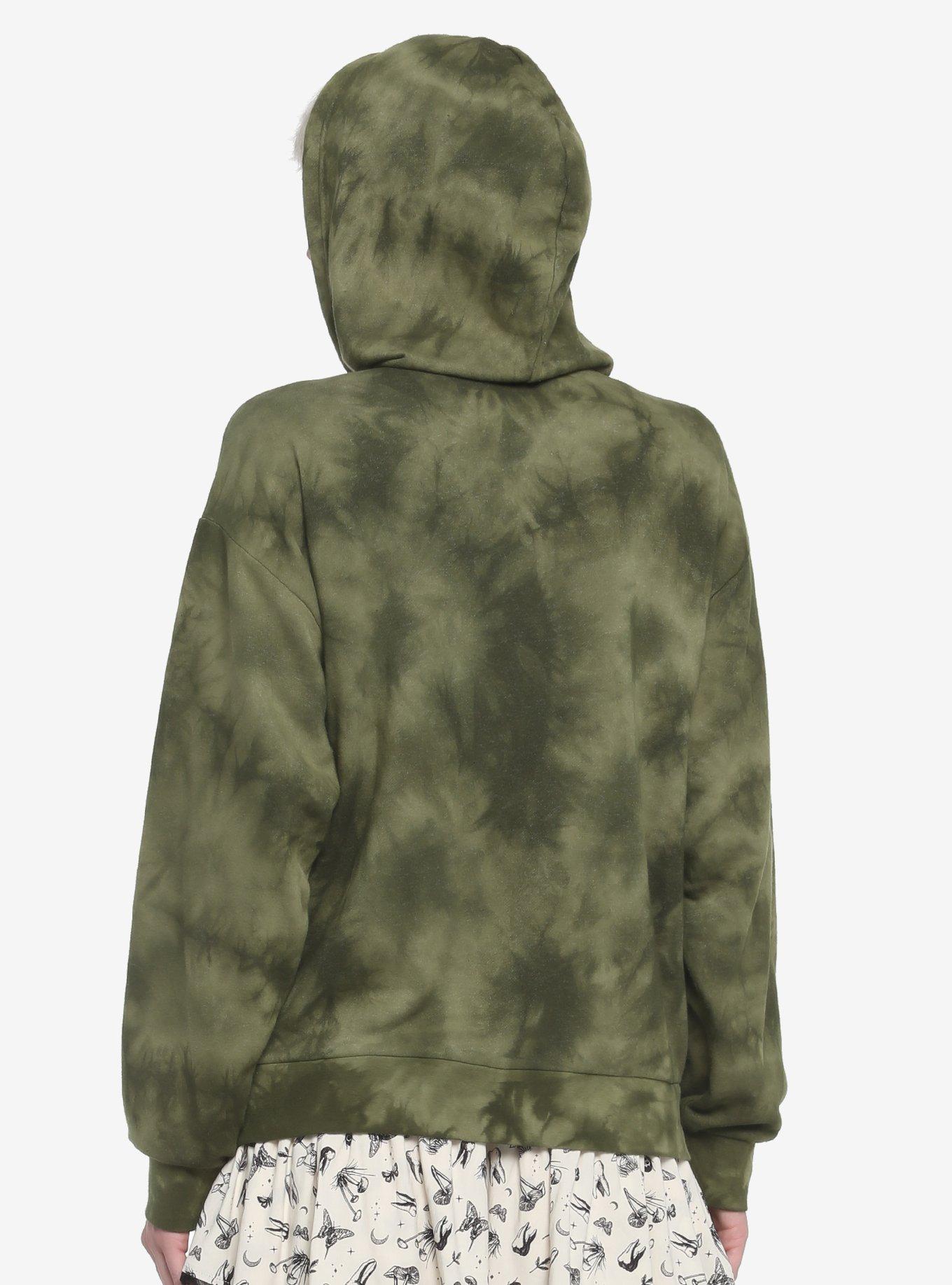 Fairy Wings Green Tie-Dye Hoodie, OLIVE, alternate