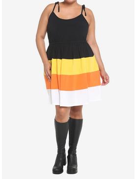 Candy Corn Tiered Dress Plus Size, , hi-res