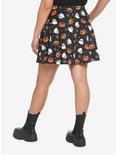 Pumpkin Ghost & Web Zipper Skirt Plus Size, MULTI, alternate