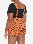 Orange & Black Bat Shortalls Plus Size, MULTI, alternate
