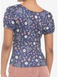 Harry Potter Deathly Hallows Floral Square Neck Top, MULTI, alternate