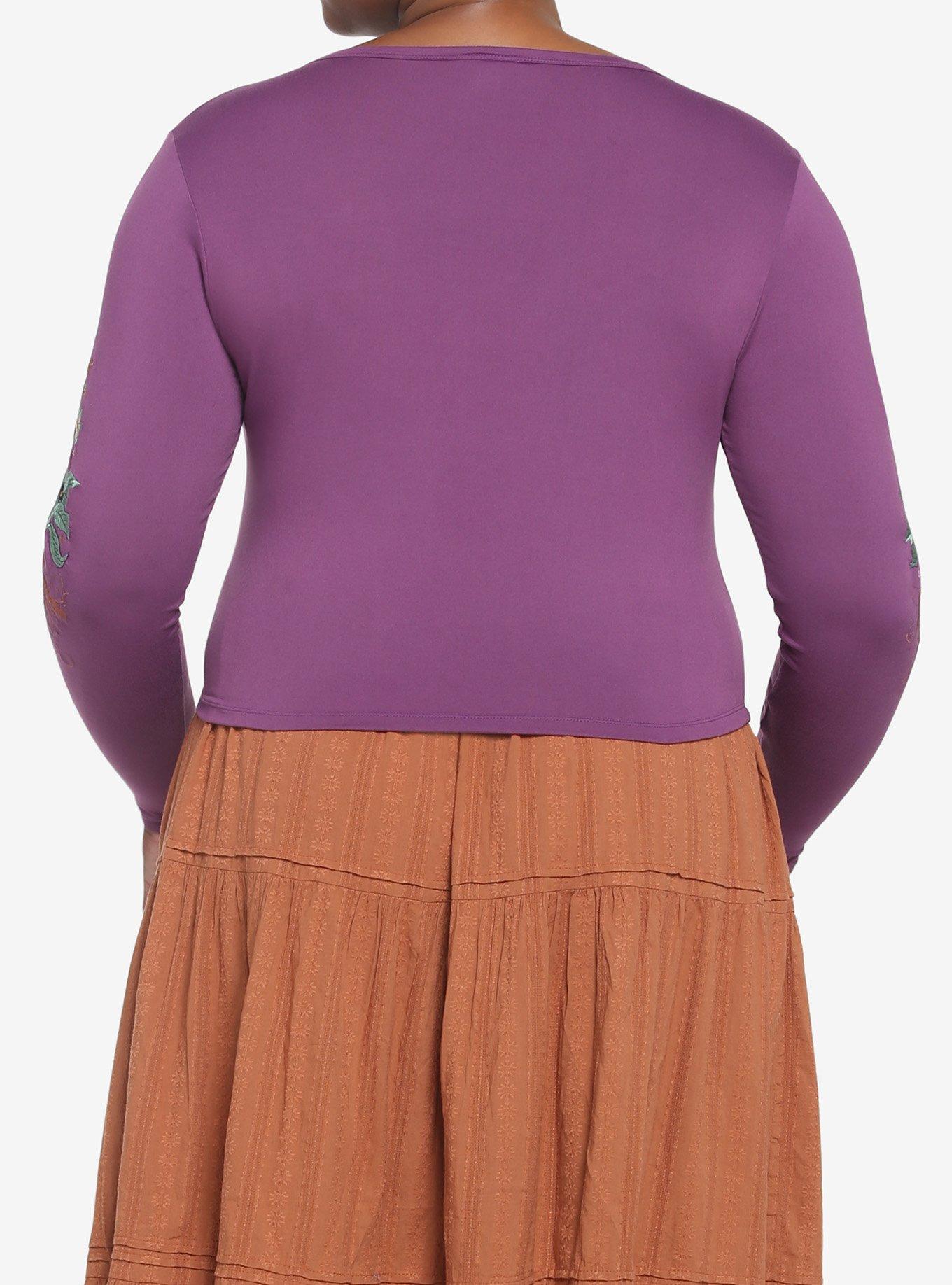Harry Potter Herbology Mandrake Lace Long-Sleeve Top Plus Size, PURPLE, alternate