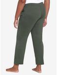 Keroppi Clouds Green Pajama Pants Plus Size, OLIVE, alternate