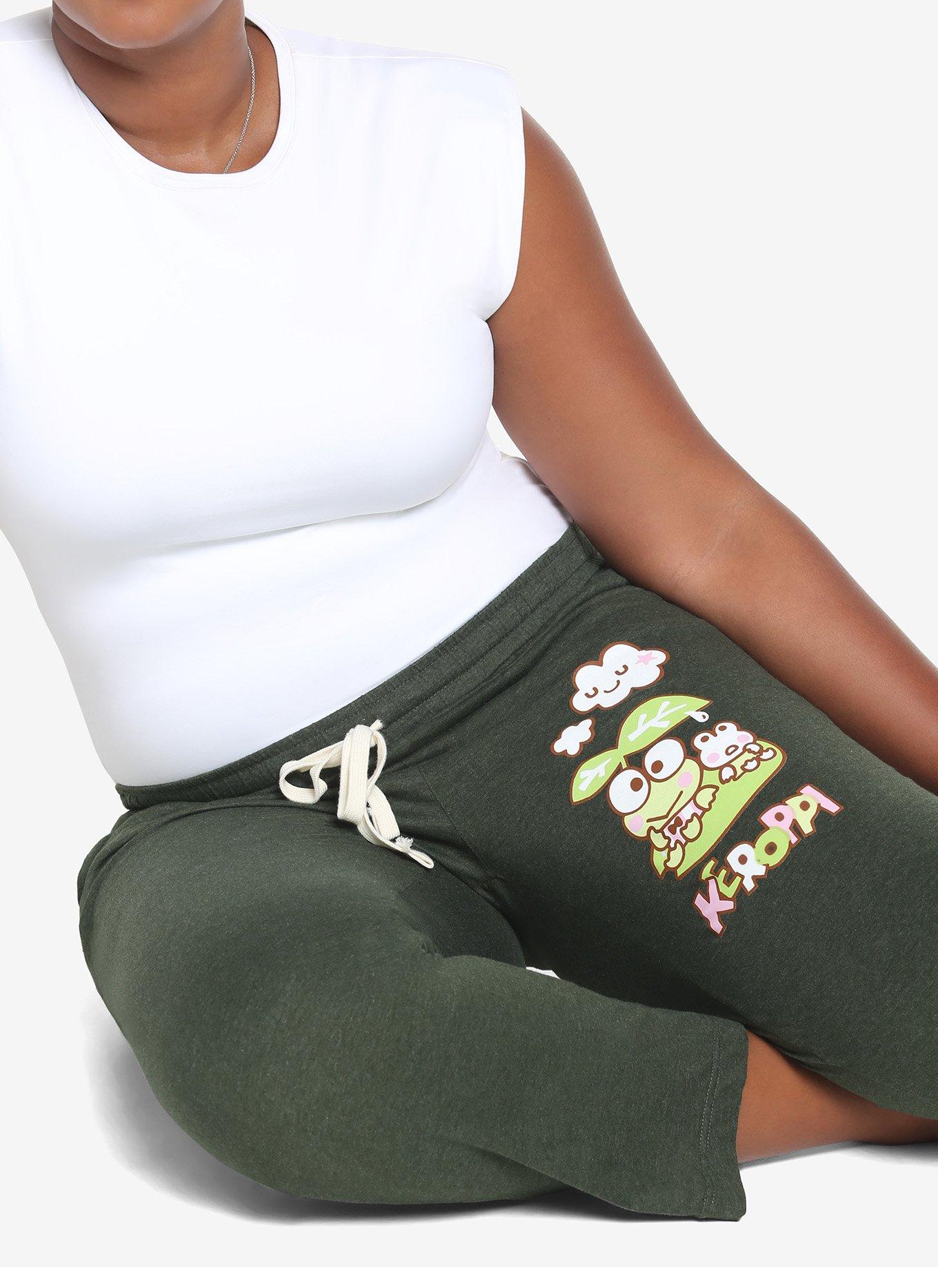 Keroppi Clouds Green Pajama Pants Plus Size