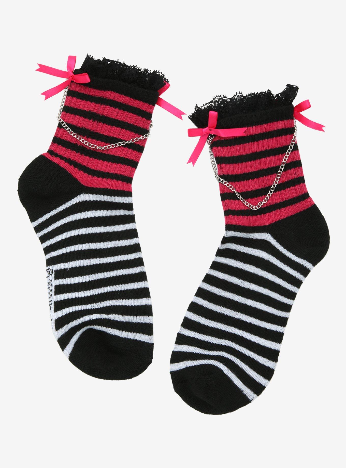 Skelanimals Chain Ankle Socks, , alternate