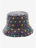 Fuzzy Colorful Stars Bucket Hat, , alternate