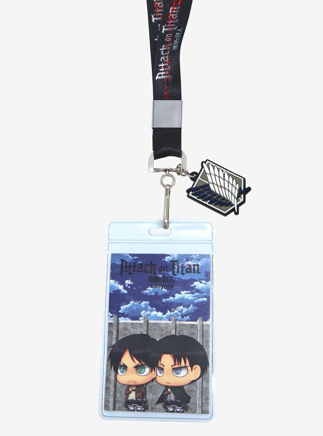 Attack on Titan Chibi Eren & Levi Lanyard - BoxLunch Exclusive, , alternate