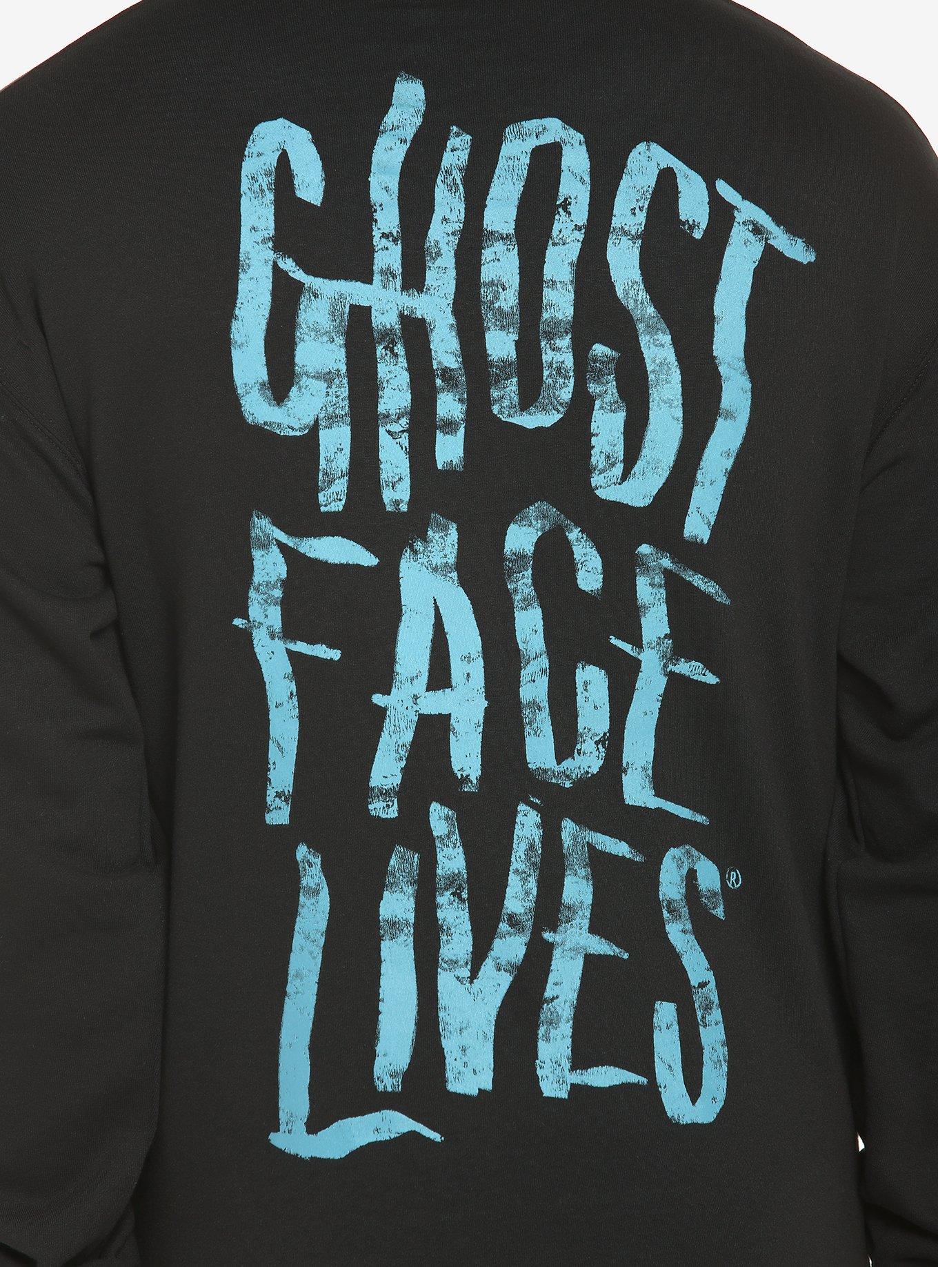Ghost Face Tonal Hoodie, BLACK, alternate