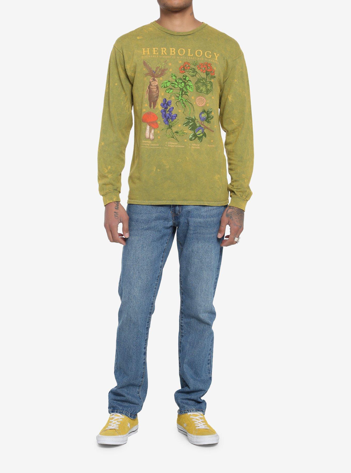 Harry Potter Herbology Earthy Wash Long-Sleeve T-Shirt, GREEN, alternate