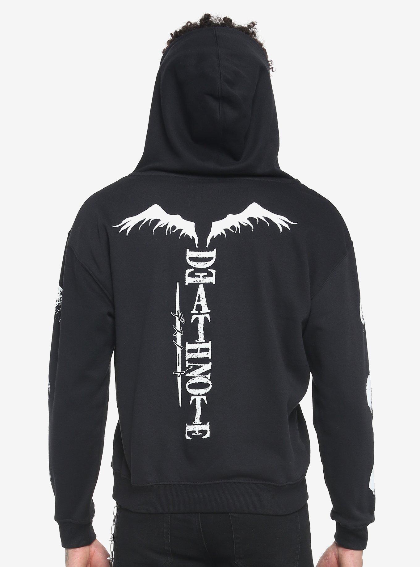 Death Note Shinigami Ryuk Wings Hoodie, BLACK, alternate