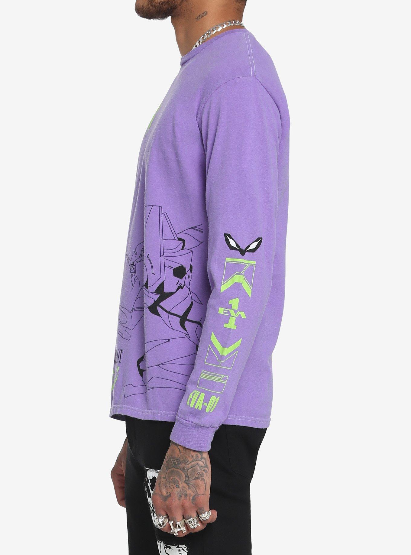 Neon Genesis Evangelion Unit-01 Long-Sleeve T-Shirt, PURPLE, alternate