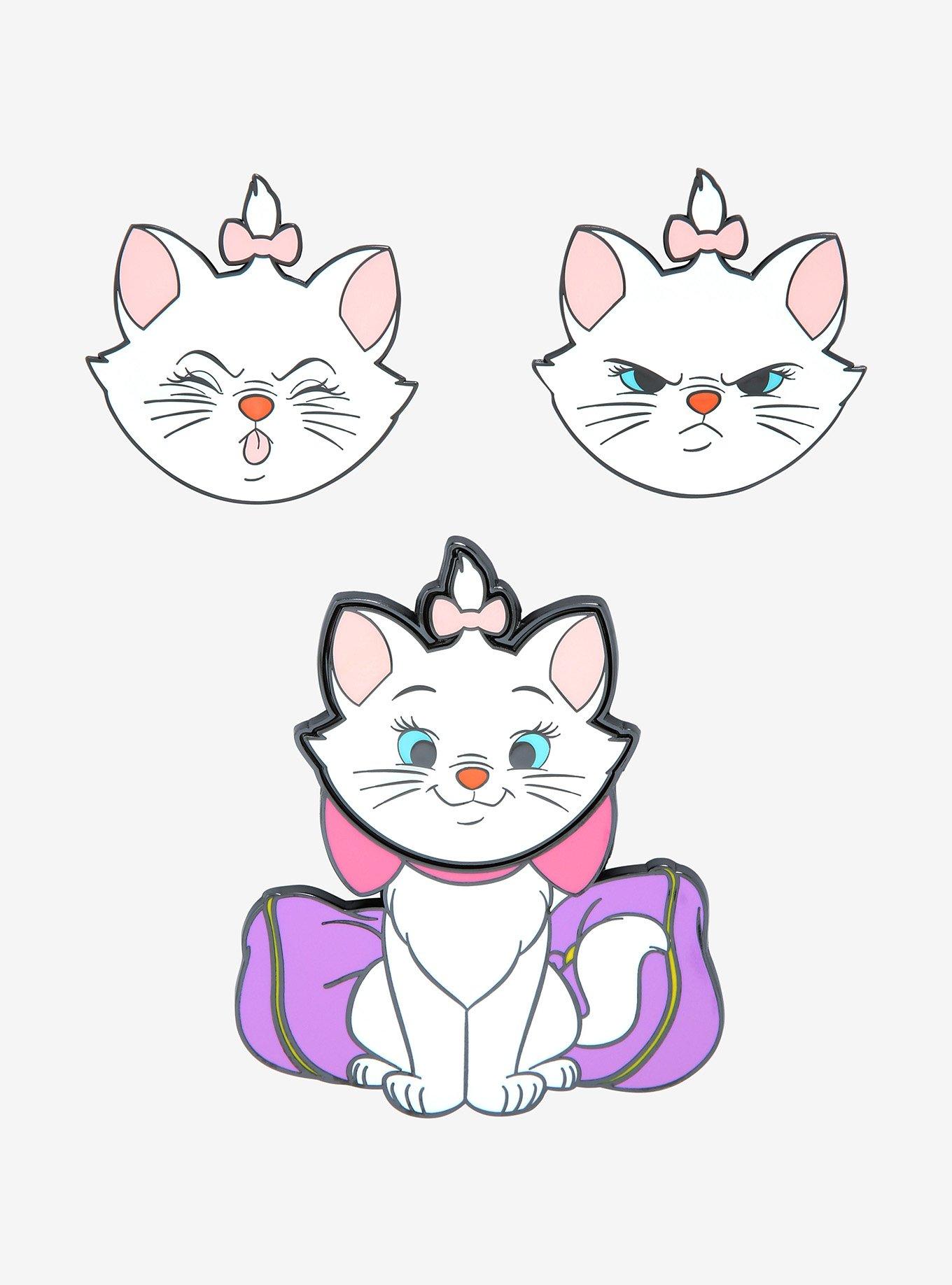 Loungefly Disney The Aristocats Marie Interchangeable Face Enamel Pin Set, , alternate