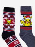 Pokemon Pikachu Fair Isle Crew Socks 2 Pair, , alternate