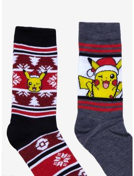 Pokemon Pikachu Fair Isle Crew Socks 2 Pair, , hi-res