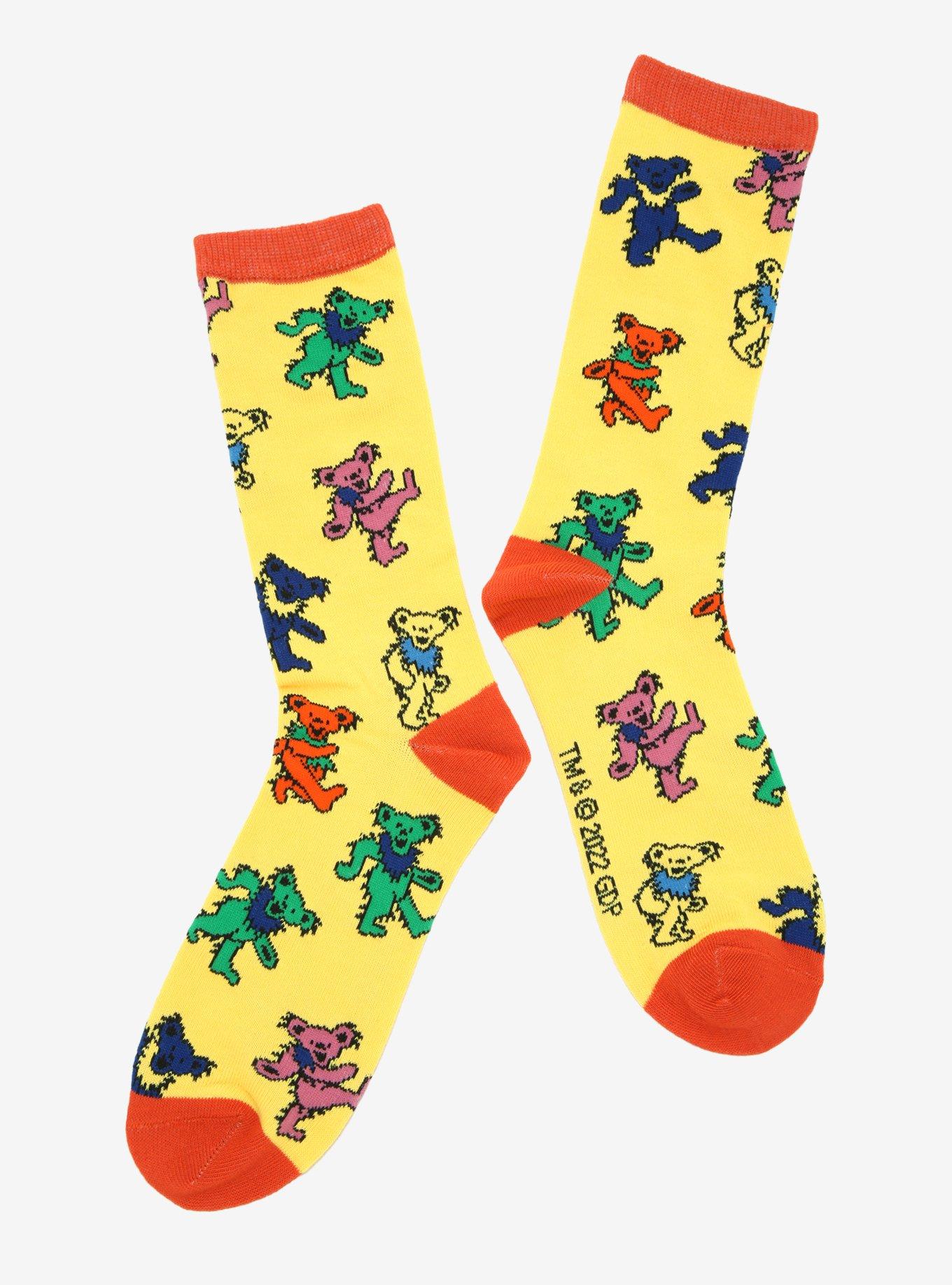 Grateful Dead Bear Crew Socks, , alternate