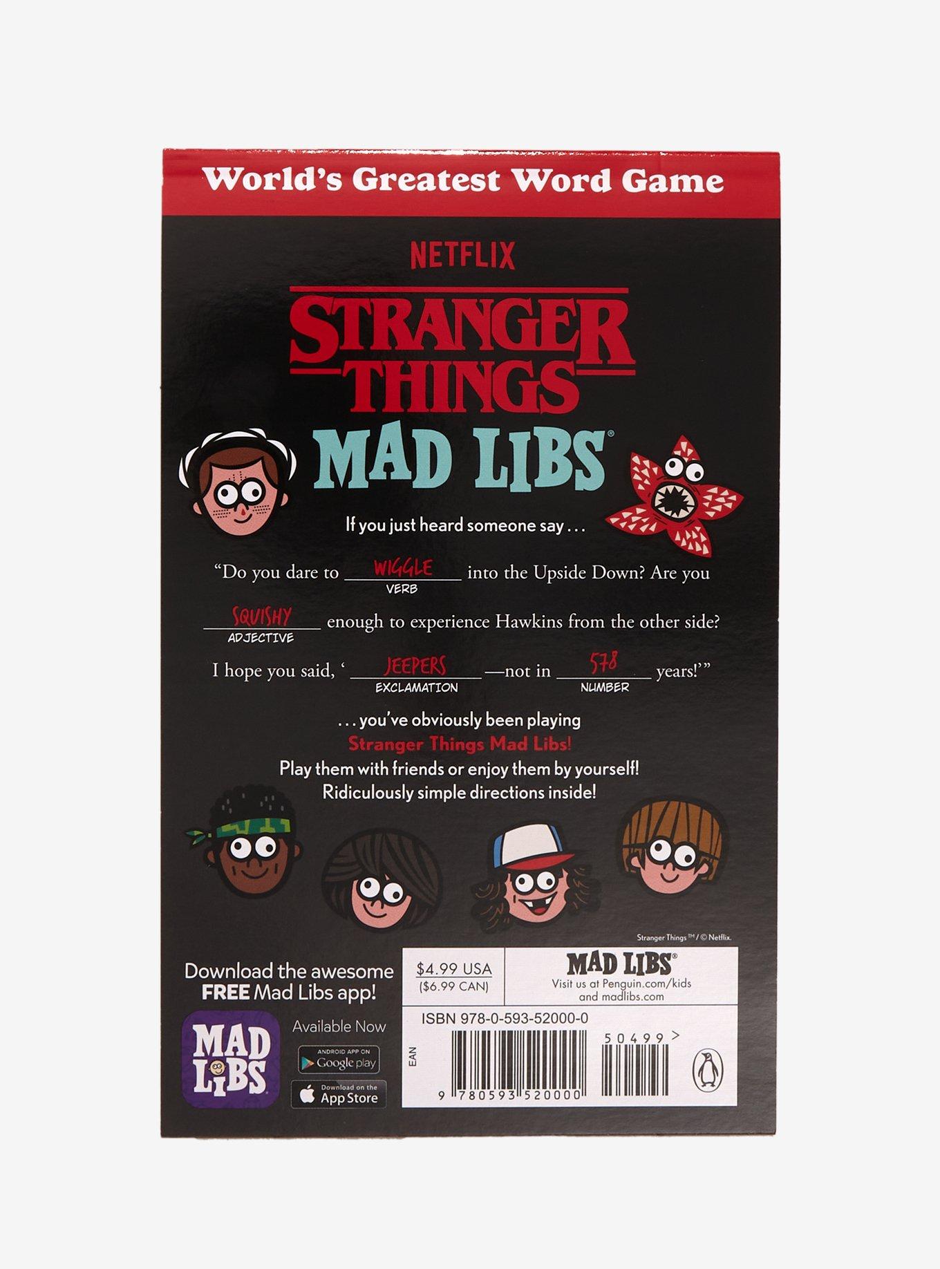 Stranger Things Mad Libs Book, , alternate