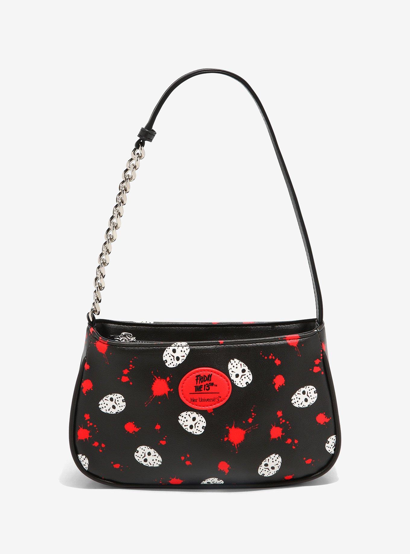 Her Universe Friday The 13th Jason Mask & Blood Baguette Bag, , alternate