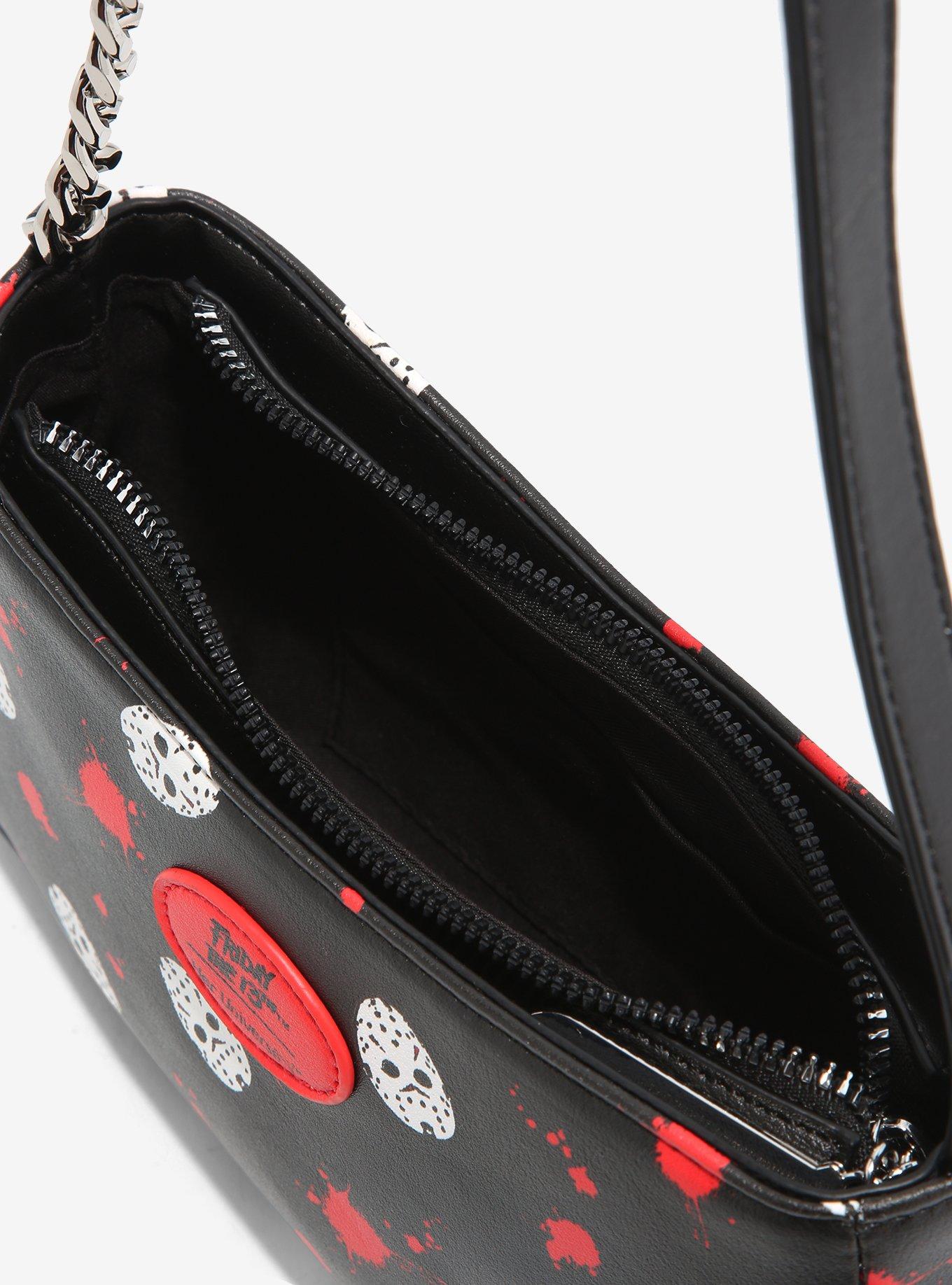 Her Universe Friday The 13th Jason Mask & Blood Baguette Bag, , alternate