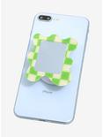 Green Checkered Wavy Mirror Phone Grip, , alternate
