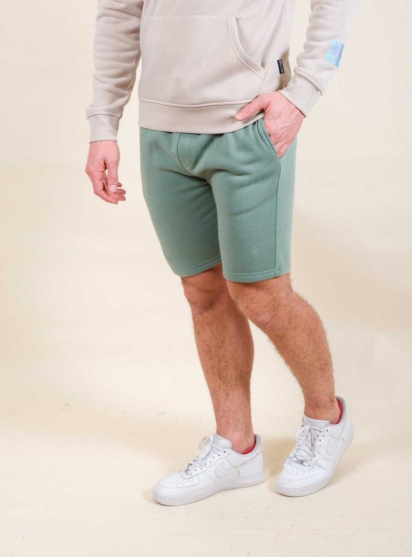 Soft Moss Knit Shorts, GREEN, alternate