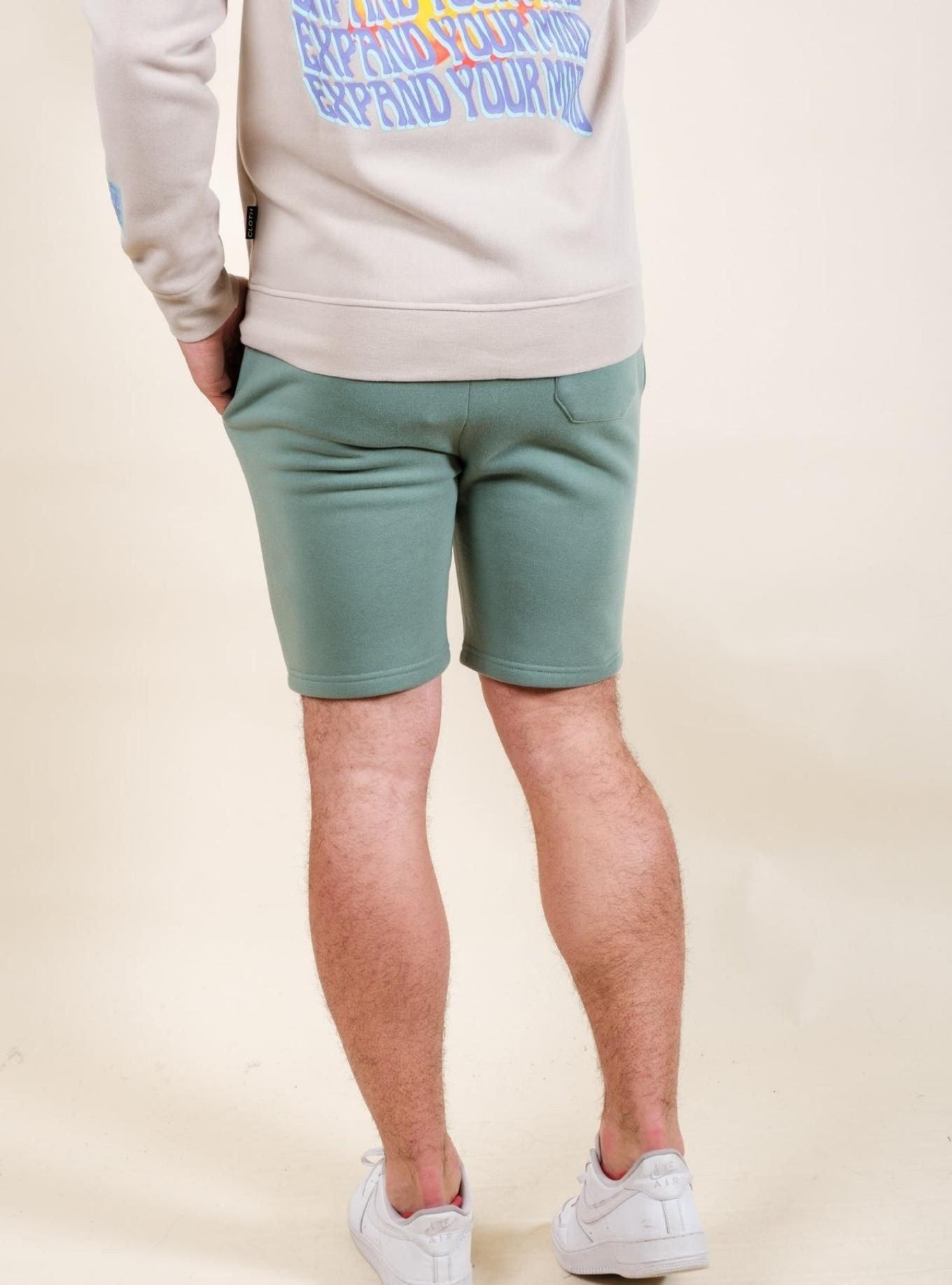 Soft Moss Knit Shorts, GREEN, alternate
