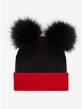 Disney Mickey Mouse Pom Eared Cuff Beanie - BoxLunch Exclusive, , alternate