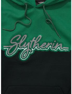 Harry Potter Slytherin Crest Panel Hoodie - BoxLunch Exclusive, , hi-res