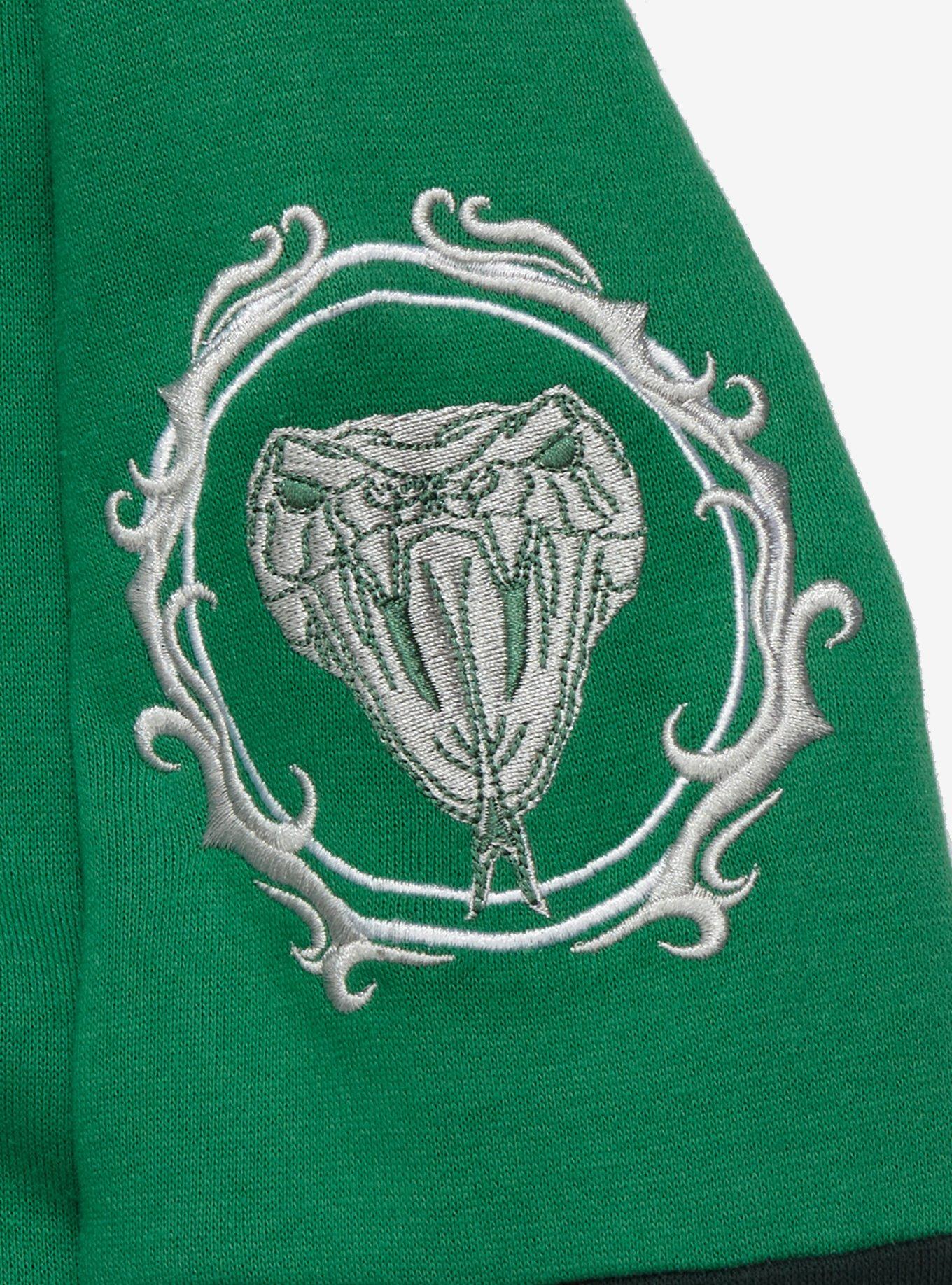 Harry Potter Slytherin Crest Panel Hoodie - BoxLunch Exclusive, GREEN, alternate