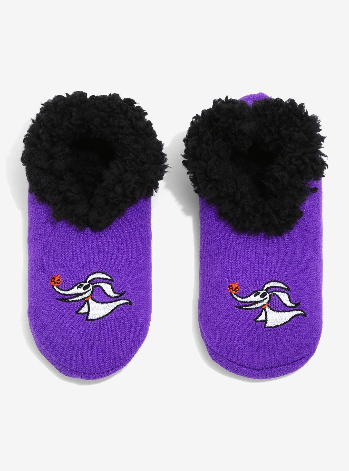 Disney The Nightmare Before Christmas Zero Embroidered Fleece Slipper Socks - BoxLunch Exclusive , , alternate
