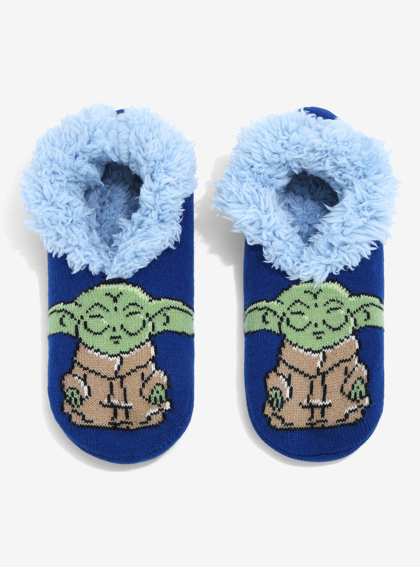 Star Wars The Mandalorian Grogu Meditating Slipper Socks - BoxLunch Exclusive , , alternate