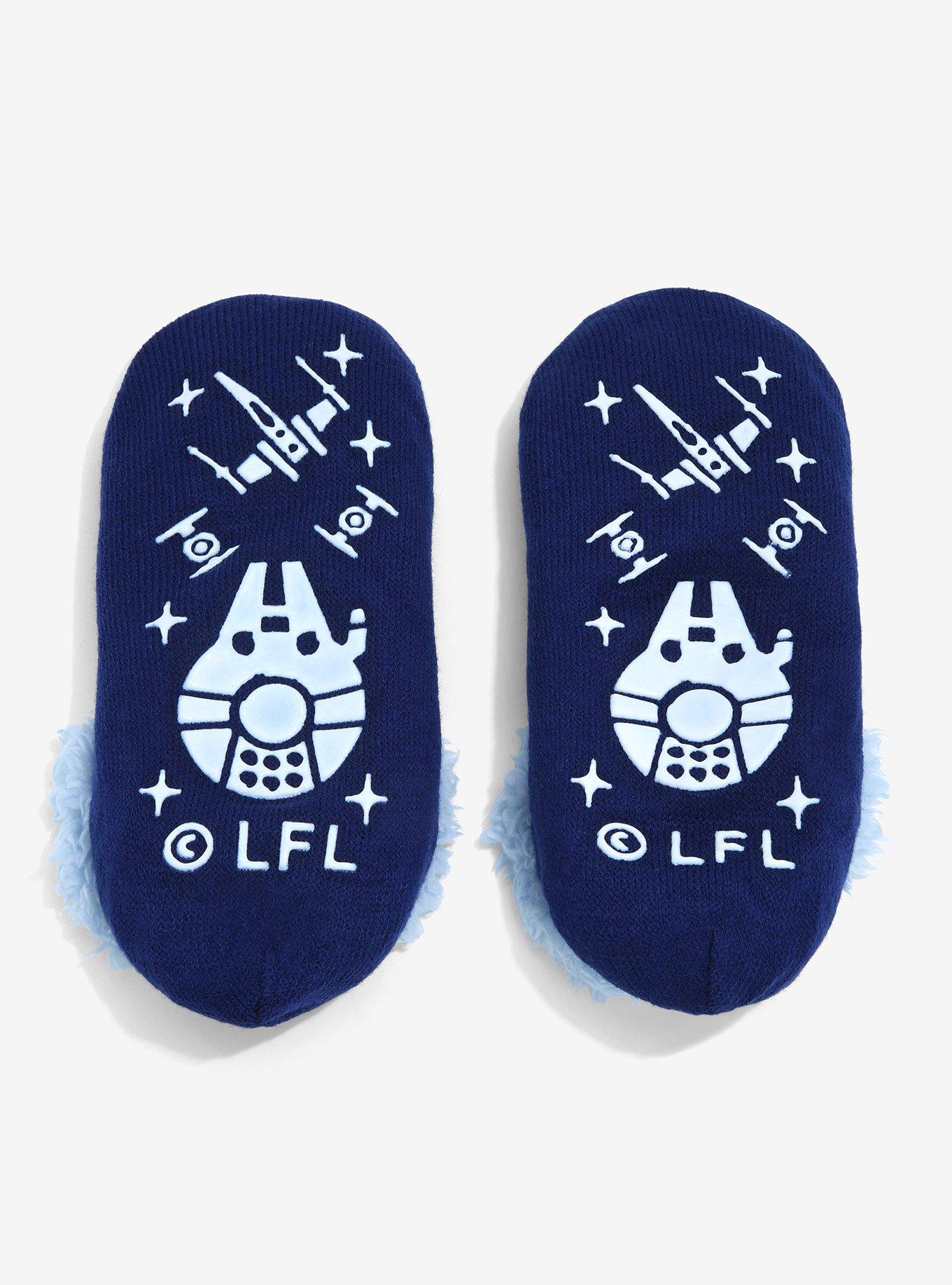 Star Wars Chibi Chewbacca Fleece Slipper Socks - BoxLunch Exclusive, , alternate