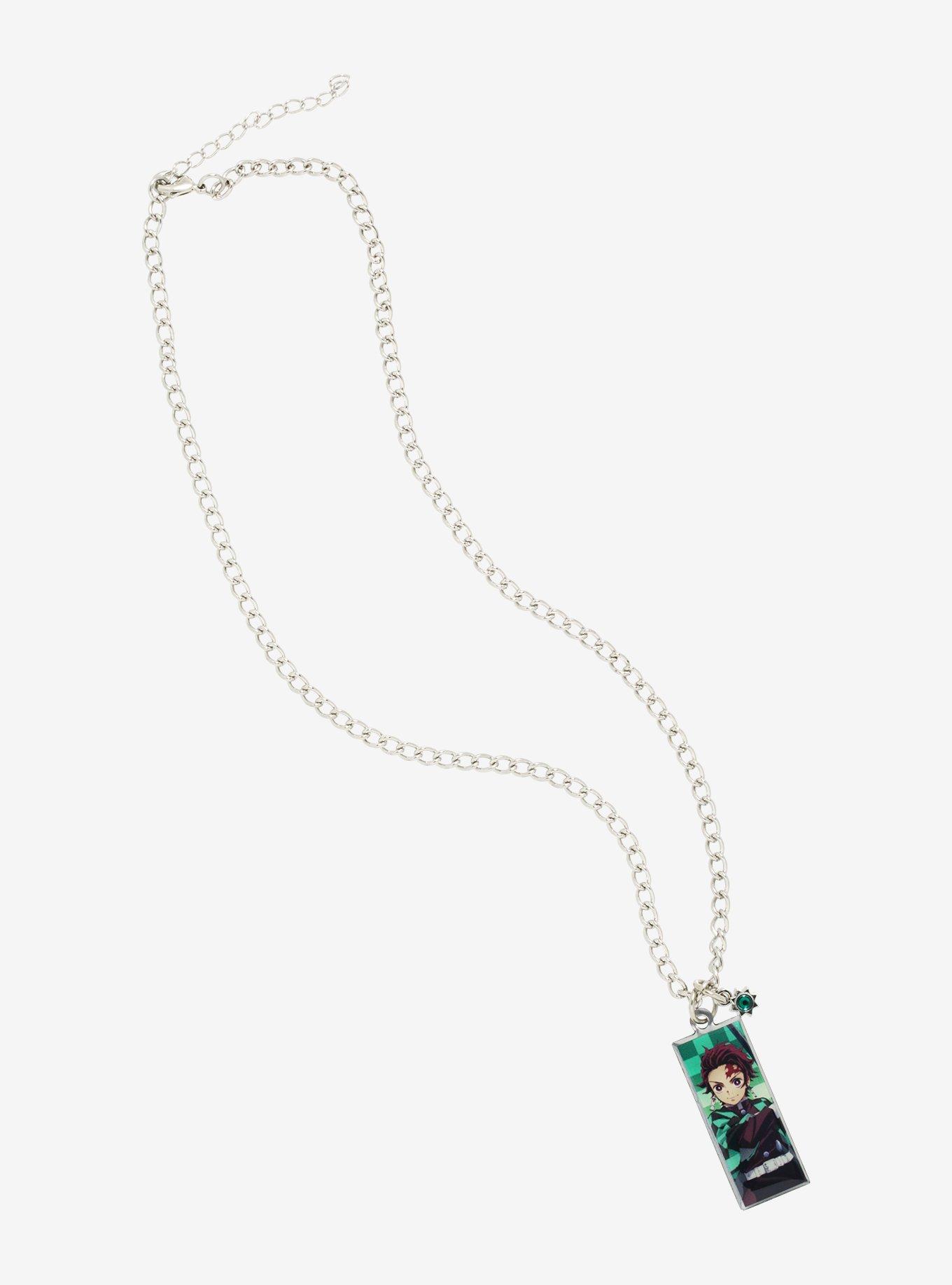 Demon Slayer: Kimetsu No Yaiba Tanjiro Gem Tag Necklace, , alternate